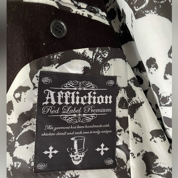 Affliction Black Corduroy Blazer Jacket - Picture 5 of 5